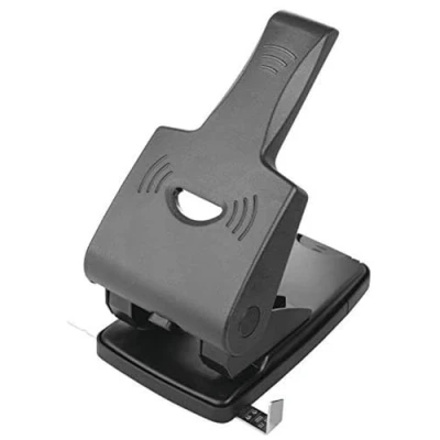 Abbildung von OFFICER PRODUCTS 18052511 05 Locher/bis 65 Blätter/Mechanismus und Gehäuse aus Metall/Kunststoffarm (ABS)/ Farbe: Schwarz/Rutschfeste Kunstsoffkappe für den Boden