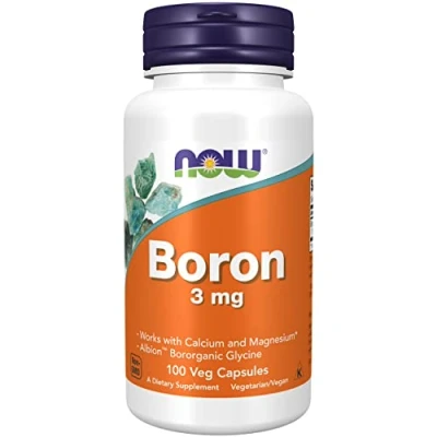 Abbildung von Now Foods, Boron, 3mg, 100 vegane Kapseln, Laborgeprüft, Glutenfrei, Sojafrei, Vegetarisch