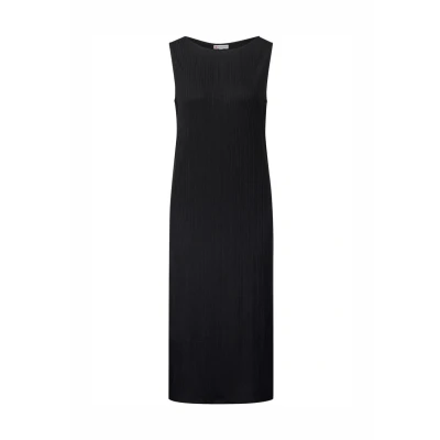 Abbildung von STREET ONE Damen 1408930 Ärmelloses Rippstrukturkleid, Black, 36