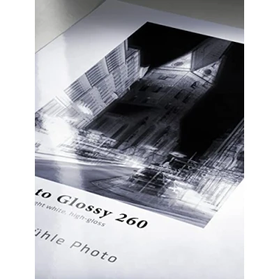Abbildung von Hahnemühle 10641922 Photo Glossy Papier, 260 g/m², DIN A3+, 329 x 483 mm, hellweiß