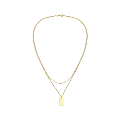 Abbildung von Elli Layer LOOK Halskette goldcoloured, Damen, Größe: 40, Gold coloured