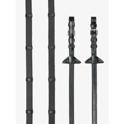 Abbildung von LeMieux Teugels Arika Soft Rubber with Stopper Schwarz/Silber Warmblut
