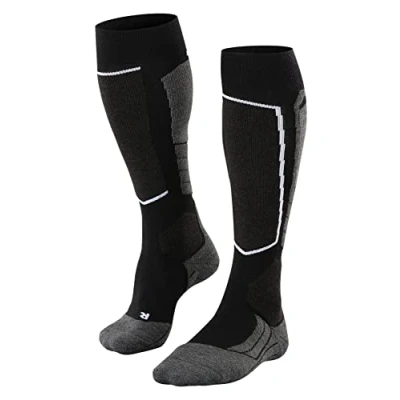 Abbildung von FALKE Herren Skisocken SK2 Intermediate Wool M KH Wolle warm dick 1 Paar, Schwarz (Black Mix 3010), 42 43