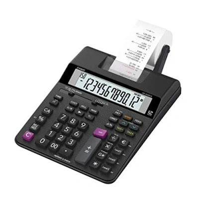 Abbildung von Casio HR 200RCE druckender Rechner