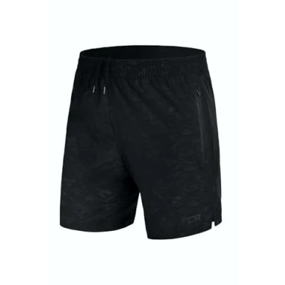 Abbildung von TCA Herren Elite Tech Leichte Laufhose Gymshorts Trainingsshorts und Laufshorts mit Reißverschlusstaschen Sporthose Kurz Schwarz (Tarnung), M