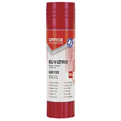 Abbildung von OFFICER PRODUCTS Original Klebestift 40g Weiss/Kinderfreundlicher Kleber für Kunst und Bastelarbeiten/PVA/ohne Lösungsmittel Wasserlöslich/für Schule Bürobedarf