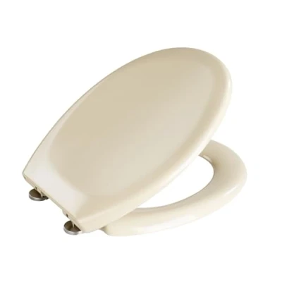 Abbildung von WENKO WC Sitz Ottana Beige, hygienischer Toilettensitz mit Absenkautomatik, Deckel Fix Clip Befestigung, aus antibakteriellem Duroplast