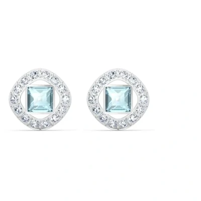 Abbildung von Swarovski Angelic Square Ohrstecker, türkis, rhodiniert , Amazon Exklusiv