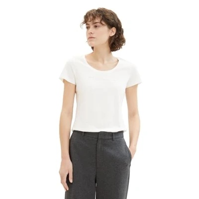 Abbildung von TOM Tailor Langarmshirt, Damen, Größe: Medium, Whisper white