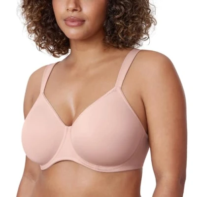 Abbildung von DELIMIRA Damen T Shirt Minimizer BH mit Bügel Große Größen Ohne Gepolstert Nacktes Rosa 110F