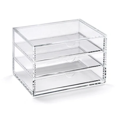 Abbildung von Osco A3276 Magazin mit 3 Schubladen aus klarem Acryl, Transparent