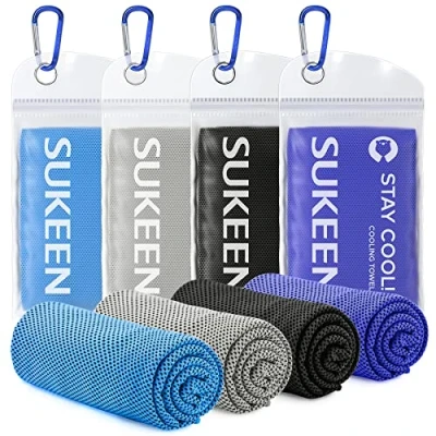 Abbildung von Kühltuch Set, Kühlendes Handtuch Kühltücher Hals, kühlend, Cooling Towel, Sport, Tuch, Eishandtücher für Wandern, Laufen, Tennis, Reisen,