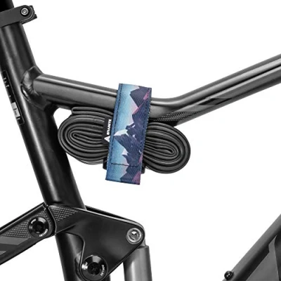 Abbildung von Granit Rockband+ MTB Rahmen Trägergurt für Schläuche und Fahrradwerkzeug Set, Fahrrad Aufbewahrungslösung zum Anbringen von zusätzlicher Ausrüstung an Ihrem Mountainbike BMX Bike (Berge Blick)