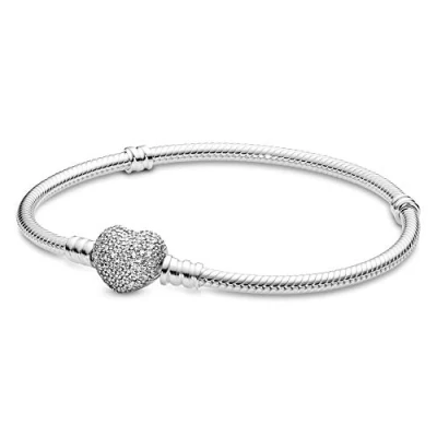 Abbildung von PANDORA Damen Armband mit Herz 590727CZ 21, Silber