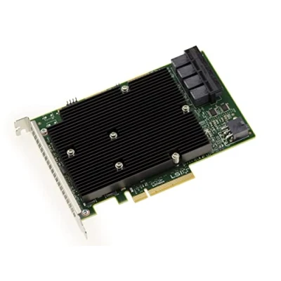 Abbildung von KALEA INFORMATIQUE OEM LSI 9300 16i PCIe 3.0 SAS + SATA Controller Karte 12GB 16 INTERNE Ports SAS9300 03 25600 01B