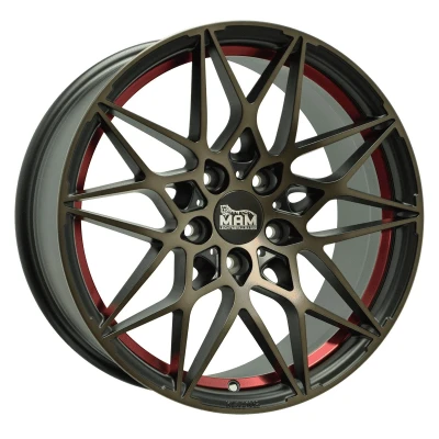 Abbildung von MAM 5 loch 18Zoll 120mm Alufelge B2 BRONZE RED INSIDE MAMB28018512035BRI Felge