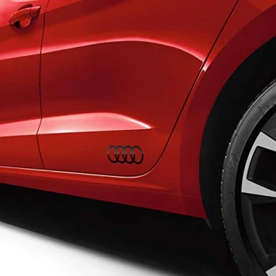 Abbildung von Audi 8W0064317FY9B Dekorfolie Ringe Schriftzug Logo brillantschwarz