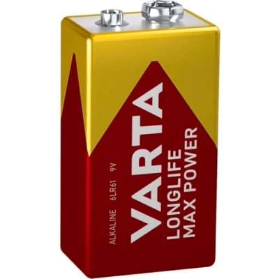 Abbildung von VARTA Batterien 9V Blockbatterie, 1 Stück, Longlife Max Power, Alkaline, für Rauchmelder, Brand &amp; Feuermelder, Mikrofon