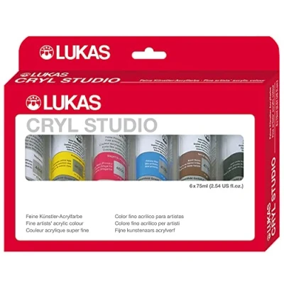 Abbildung von LUKAS Cryl Studio Acrylfarben Set 6 x 75 ml