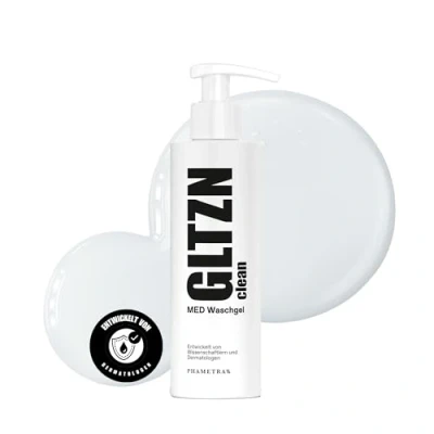 Abbildung von GLTZN CLEAN MED Waschgel pH hautneutral 5,5 Medizinische Hautpflege Milde Reinigung für empfindliche Kopfhaut ohne Duft und Farbstoffe vegan Mikroplastik 200ml