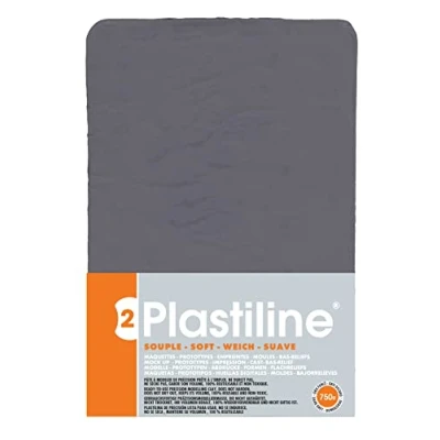 Abbildung von J. Herbin 7750T Plastilin für den Modellbau, 750g, zum modelieren, HG50, flexibel, 1 Block, Grau