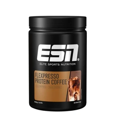 Abbildung von ESN Flexpresso Protein Coffee, Schokolade, 908 g, Cremiger Kaffee mit bis zu 22 g pro Portion, geprüfte Qualität made in Germany