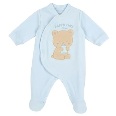 Abbildung von Chicco, Tutina in ciniglia, con apertura davanti, Baby Jungen, Hellblau (3), 3M, Entworfen Italien