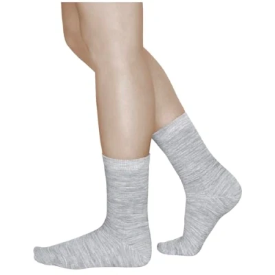 Abbildung von vitsocks Damen Wollsocken MERINO WOLLE warme Socken (3 PAAR) Winter Merinosocken dünn Wool Socks, einfarbig, hellgrau, 39 42