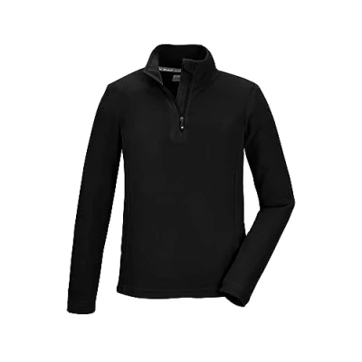 Abbildung von killtec Jungen Fleeceshirt mit Stehkragen und Reißverschluss KSW 184 BYS FLC SHRT, schwarz, 128, 40867 000
