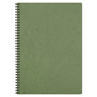 Abbildung von Clairefontaine 781423C Agebag Spiralbuch (DIN A4, 21 x 29,7 cm, 50 Blatt, kariert, Doppelspiralbindung, praktisch für unterwegs, robust und belastbar) 1 Stück grün