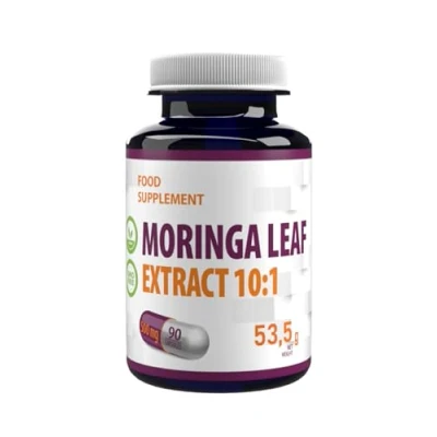 Abbildung von Moringa Leaf 5.000mg Äquivalent (500mg 10:1 Extrakt) 90 vegane Kapseln, Drittanbieter Labor getestet, High Stregth Supplement