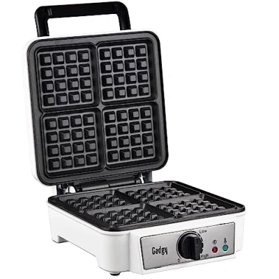 Abbildung von Waffeleisen doppelwaffeleisen für 2 Waffeln Schnelle und stabile Wärme, Leicht Zu Lagern Maschine Weiß 1200 Watt Waffle Maker Belgische Waffel durch Gadgy