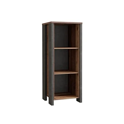 Abbildung von Forte Clif Regal, Holzwerkstoff, Old Wood Vintage / Betonoptik Dunkelgru, B/H/T: 47 115,1 41,6 cm