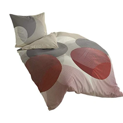 Abbildung von Bierbaum 6155_12 Feinbiber Bettwäsche , Designed in Germany, 135 x 200 cm + 80 cm, kiesel