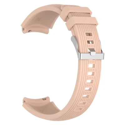 Abbildung von Armband Kompatibel mit Samsung Galaxy Watch 46mm, 3 45mm, Gear S3 Frontier/Classic, 22mm Weiche Silikon Ersatz Uhrenarmbänder für Huawei GT 2 46mm (Beige)