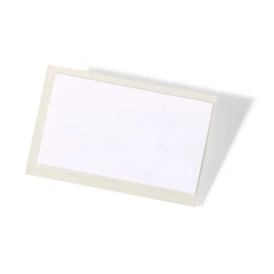 Abbildung von Durable Pocketfix Selbstklebetaschen für Einsteckschilder, 46 x 76 mm, 74 43 10 Stück, transparent, 802219