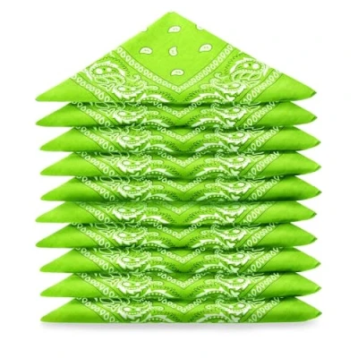 Abbildung von Karl Loven Bandanas 10er Pack 100% Baumwolle Paisley Halstuch Kopf Hals Schal (10er Pack, Lila)