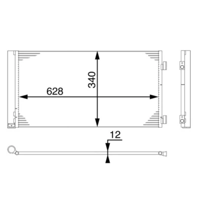 Abbildung von MAHLE ORIGINAL AC 751 000S Klimakondensator mit Trockner 14 13,7 628 MINI: Hatchback, Convertible, Clubman
