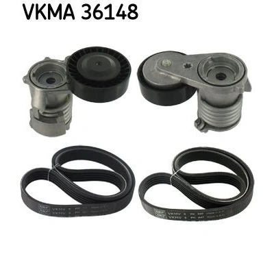 Abbildung von SKF VKMA 36148 Keilrippenriemensatz VOLVO: V50, S40 II, C70 2 Cabriolet, FORD: Focus 2, KUGA 1