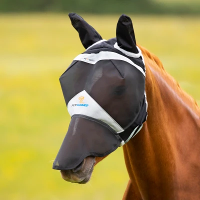 Abbildung von Shires Fliegenmaske Dünnes Netz Ohr u Nase Schwarz Warmblut