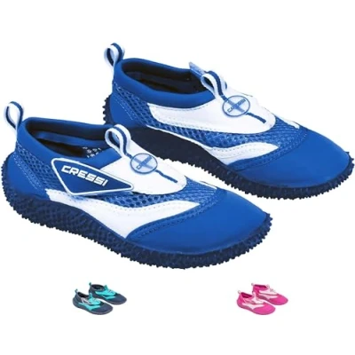 Abbildung von Cressi Coral Jr Kinder Badeschuhe für Pool und Strand, Mehrfarbig (Weiß/Blau), 29 EU