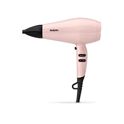Abbildung von BaByliss Rose Blush Haartrockner 2200 Watt mit 3 Temperaturstufen und 2 Geschwindigkeitsstufen, 5337PRE