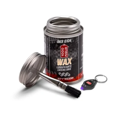 Abbildung von Errecom 1000 Miglia BKR 6104 DRY Fahrrad Kettenwachs für trockene und staubige Straßenbedingungen 120 ml, All In One Dose mit Pinsel enthalten