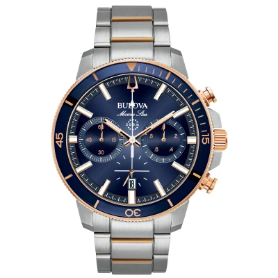 Abbildung von Bulova Chronograph »Marine Star, 98B301«, Armbanduhr, Quarzuhr, Herrenuhr, Edelstahlarmband, Datum