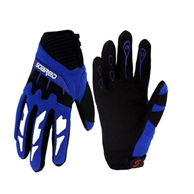 Abbildung von Gtopart Atmungsaktiv 50g Kinder Fahrradhandschuh, Skateboard Handschuhe, Rollschuhhandschuhe (Blue, M)