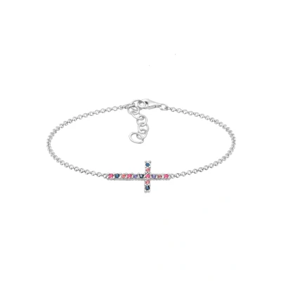 Abbildung von Elli Kreuz Armband, Damen, Größe: 16, Silber