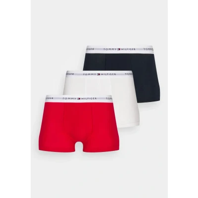 Abbildung von Tommy Hilfiger Trunk 3 PACK Boxerbriefs, Herren, Größe: Medium, Desert sky/white/primary red