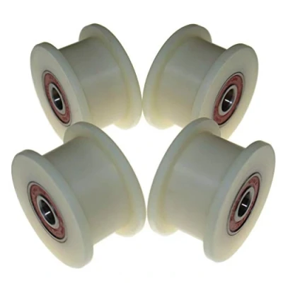 Abbildung von 4 Stück Nylon Gurtspanner 60 mm Ø 25 Nut 12 Lager exakt in der EU (60 12)