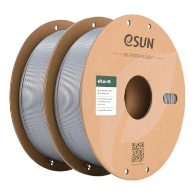 Abbildung von eSUN PLA+ Filament 1.75mm, PLA+HS Hochgeschwindigkeitsdruck 3D Drucker Maßgenauigkeit +/ 0.03mm, 1KG Spule (2.2 LBS) Speedy PLA Plus (Silbrig 2KG, 2KG)