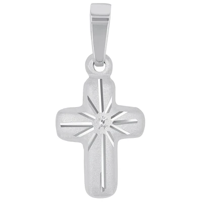 Abbildung von amor Cross Anhänger, Damen, Größe: One Size, Silberfarben